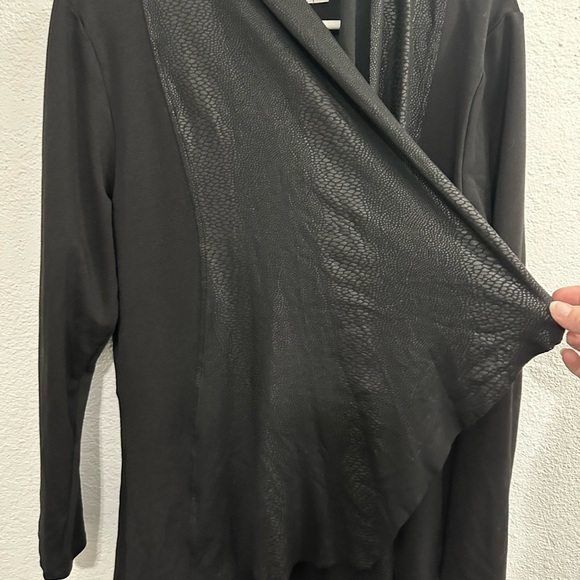 Point Zero Women’s Black Foe Snakeskin Cardigan Sz L - Picture 5 of 8